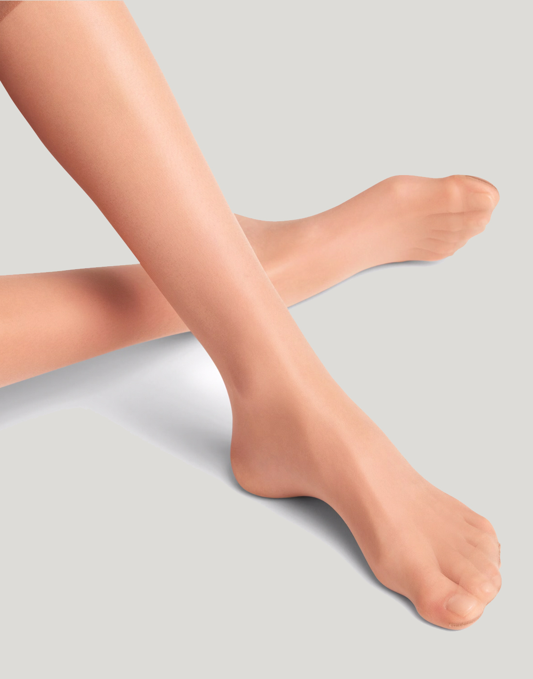 falke seidenglatt knestrømpe 15 denier powder beige