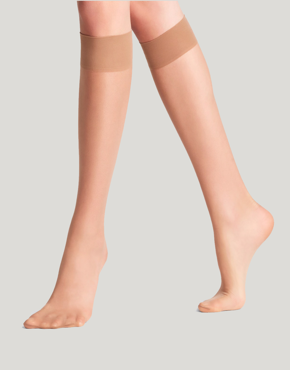 falke seidenglatt knestrømpe 15 denier powder beige