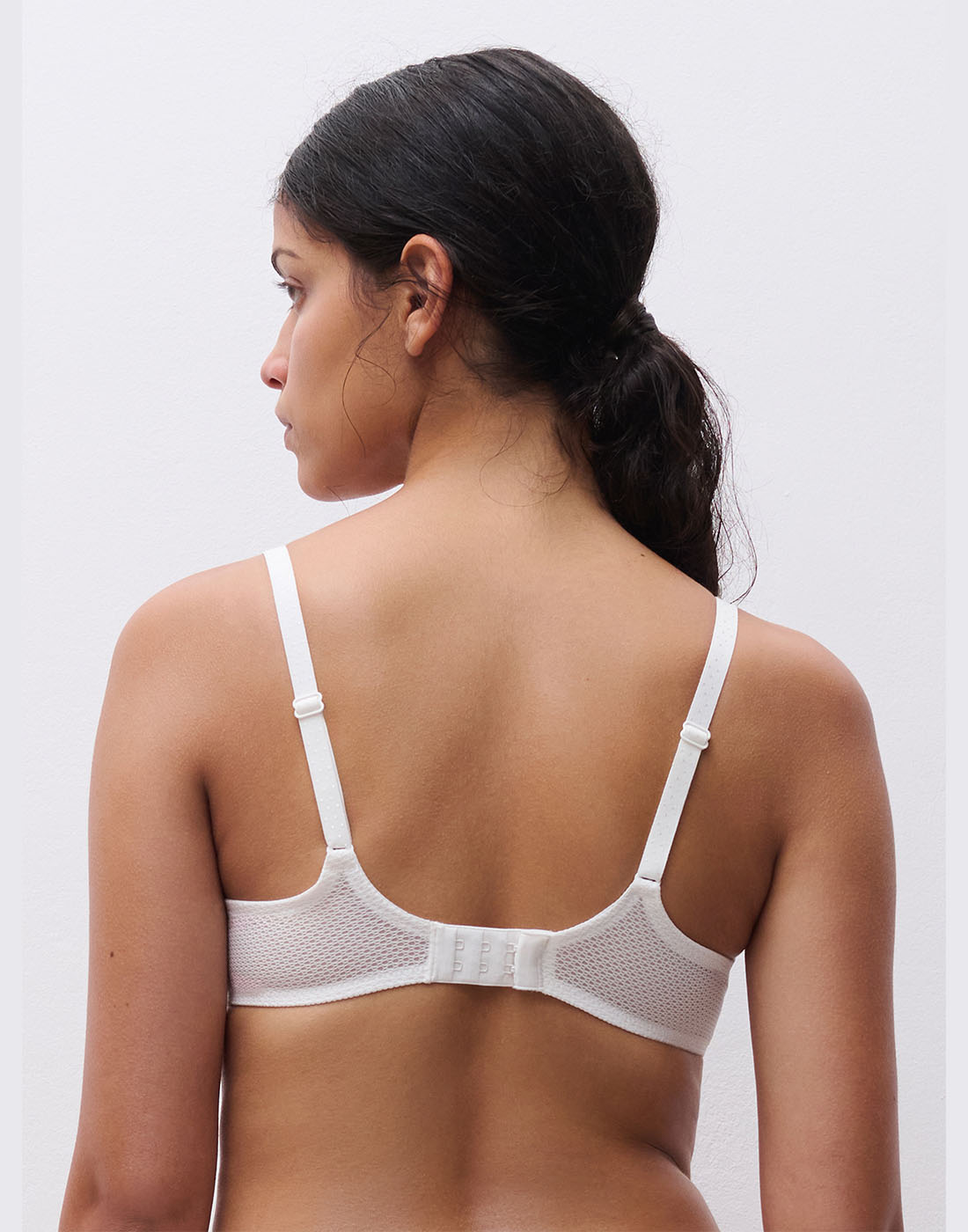 Chantelle fleurs balconette bh satin milk