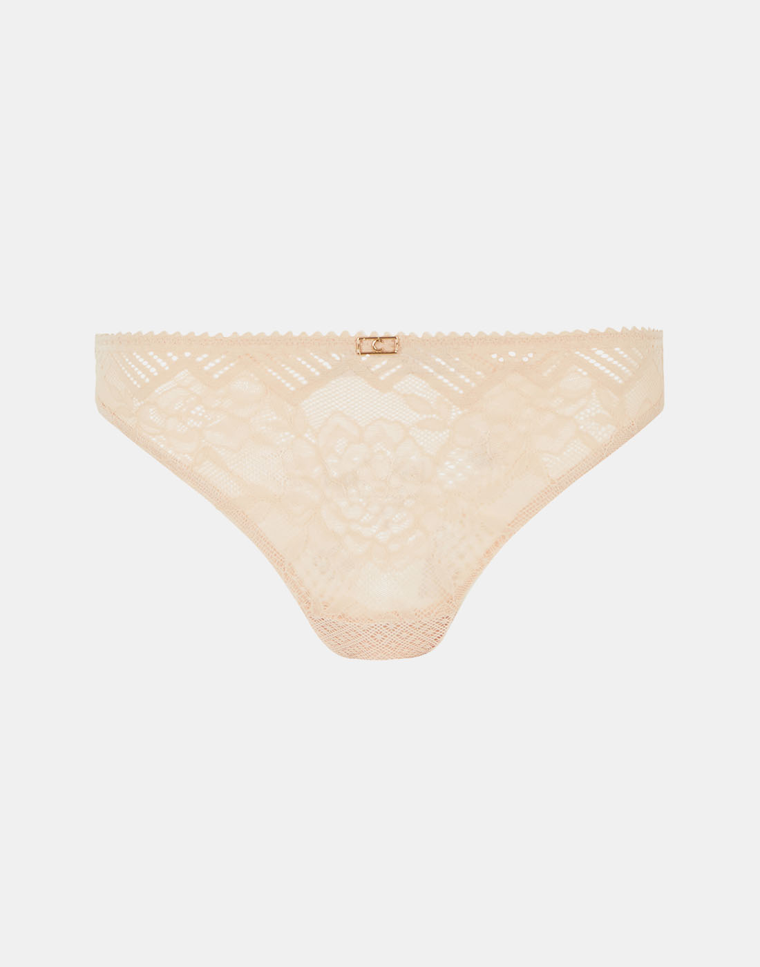 Chantelle tanga string satin milk