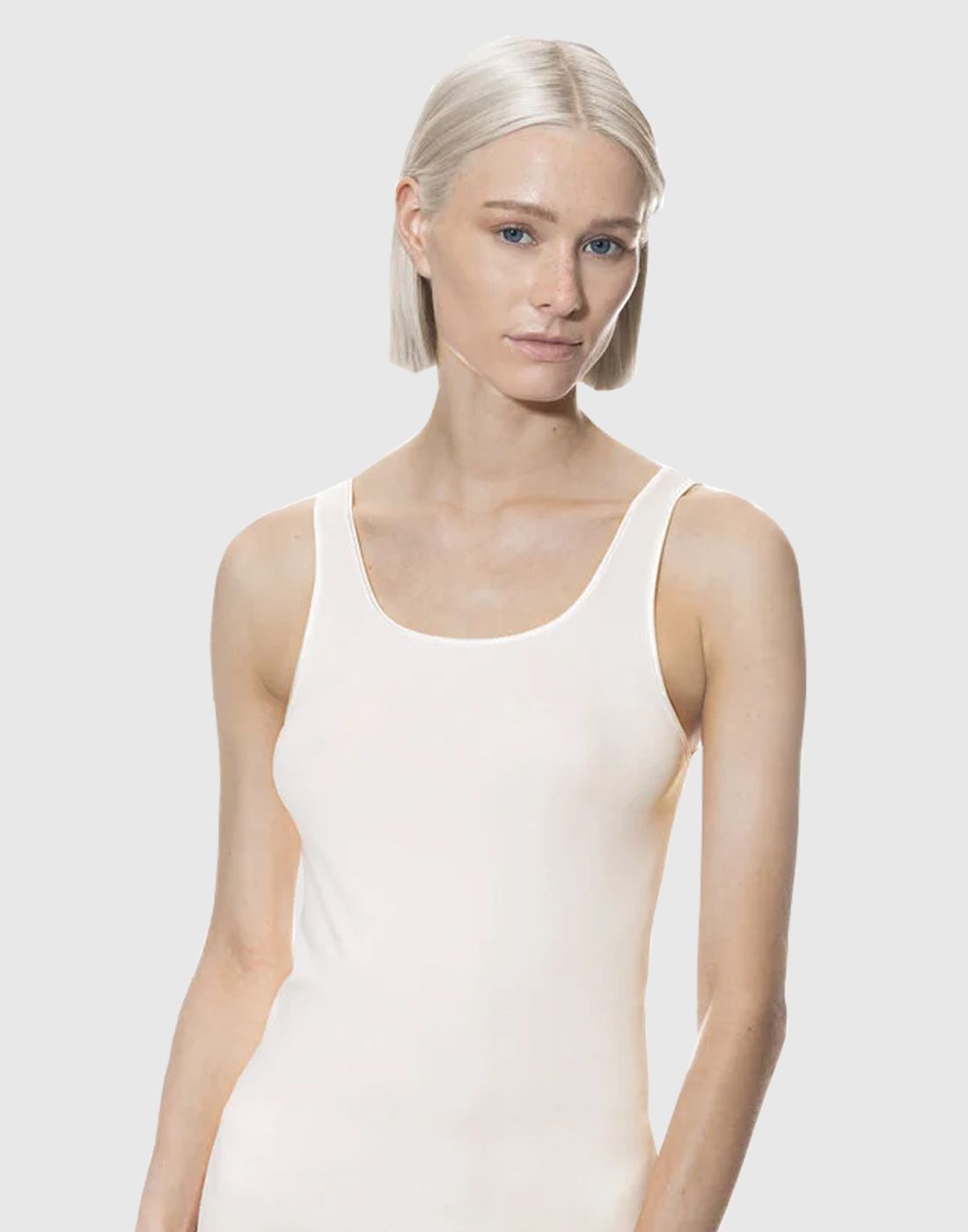 Mey 55204 Champagne Offwhite singlet fra Mey
