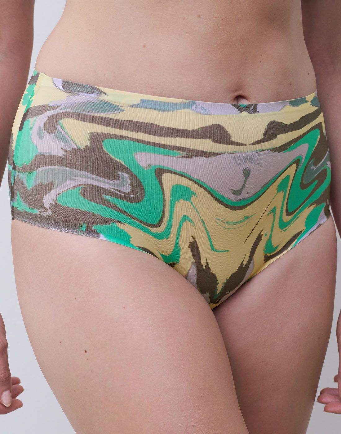 chantelle soft stretch chromatica wave high waist truse1 chantelle soft stretch høy truse sømløs mønster