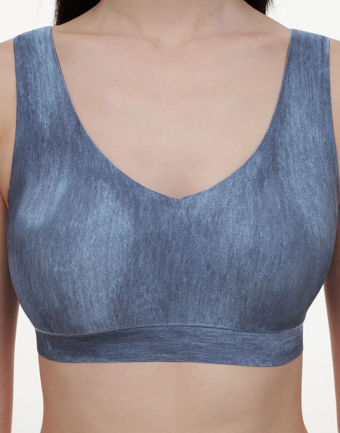 chantelle softstretch bh topp blue denim4 chantelle softstretch vattert bh topp blue denim print