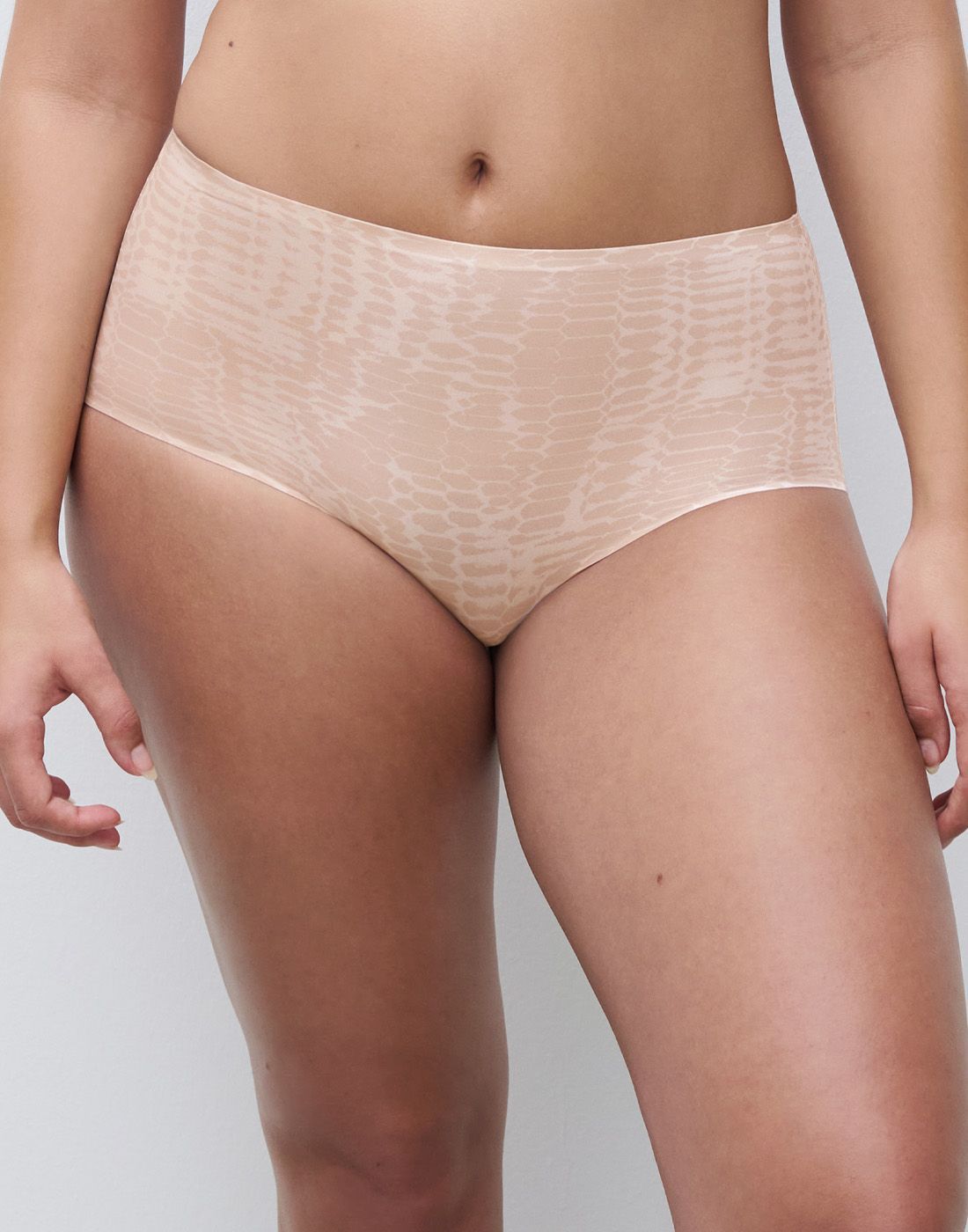 chantelle softstretch high waist truse light snake print3 chantelle softstretch høy truse snake print mønster