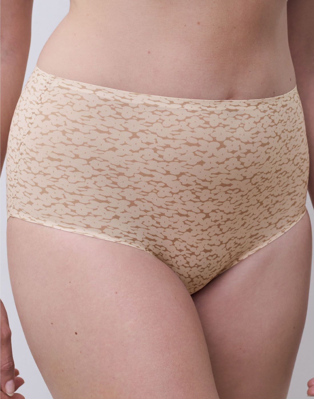 chantelle softstretch high waist truse norah nude print2 chantelle softstretch høy truse nude mønster