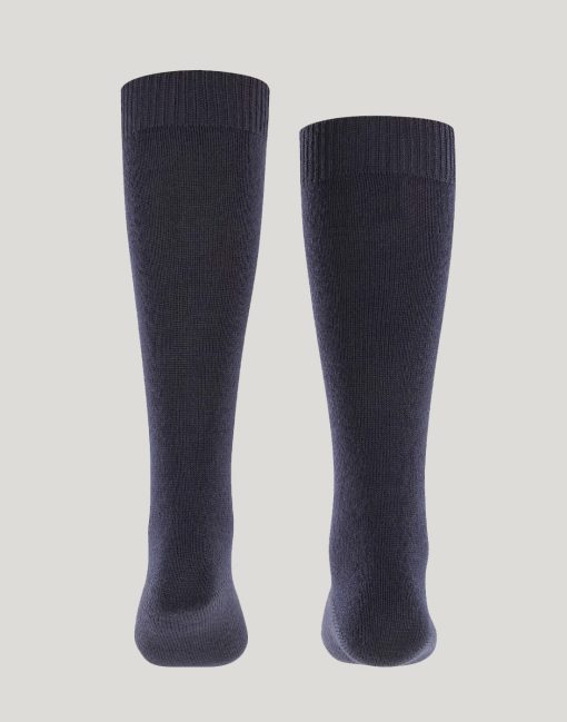 falke comfort wool knestrømpe ull dark marine