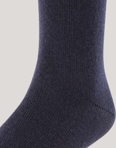 falke comfort wool knestrømpe ull dark marine