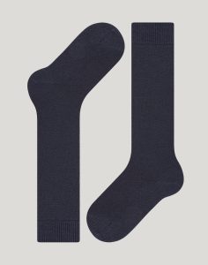 falke comfort wool knestrømpe ull dark marine