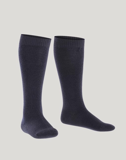 falke comfort wool knestrømpe ull dark marine