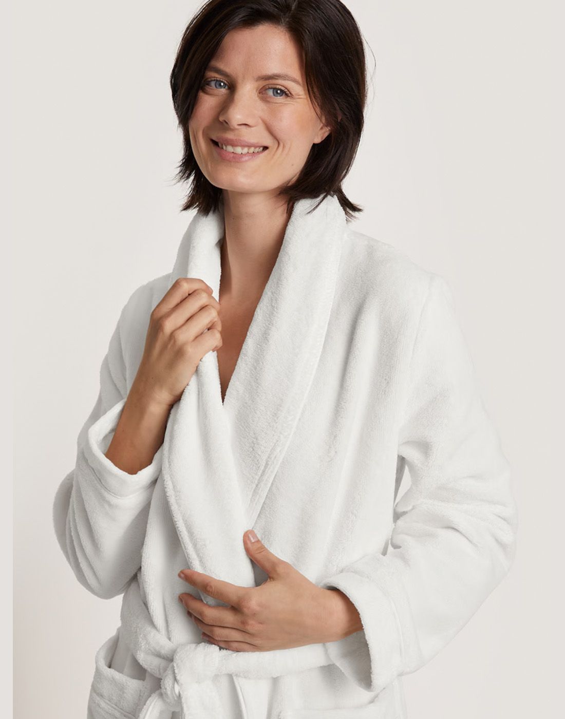 Calida 61302 white morgenkape ansikt