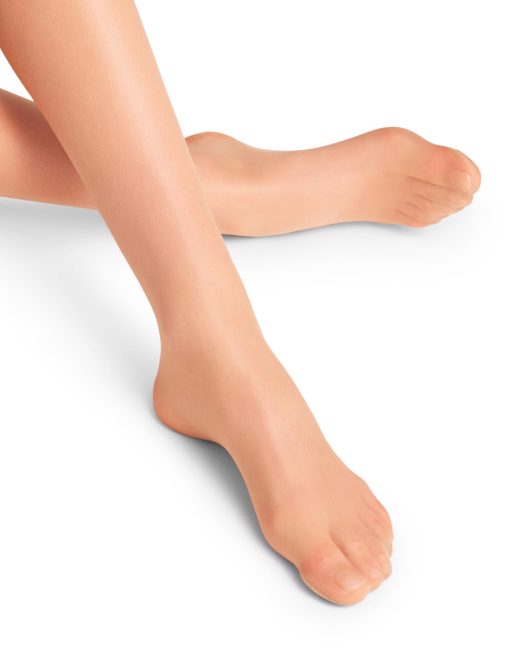 Falke seidenglatt stay up med blonde hvit svart beige