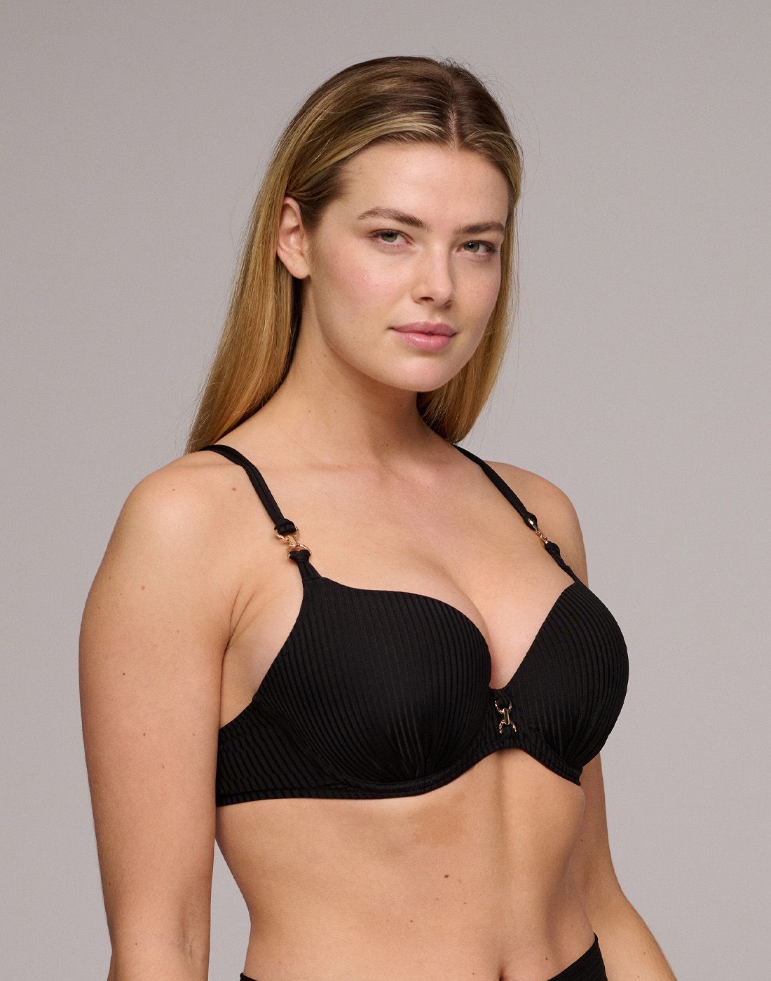 marie jo emly vattert bikinitopp svart