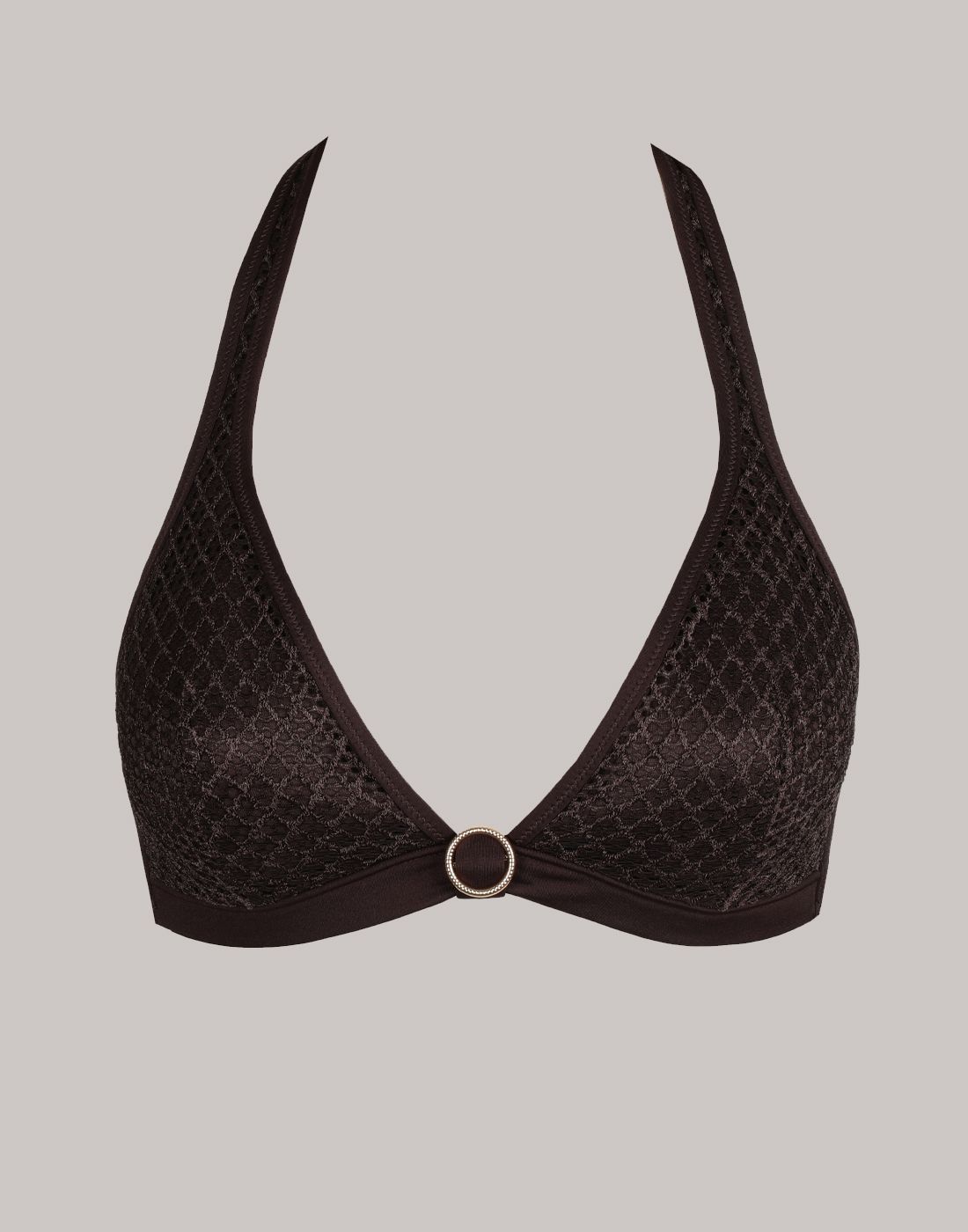 marie jo tomar bikinitopp trekant mørk brun1 marie jo tomar bikinitopp halter mørk brun