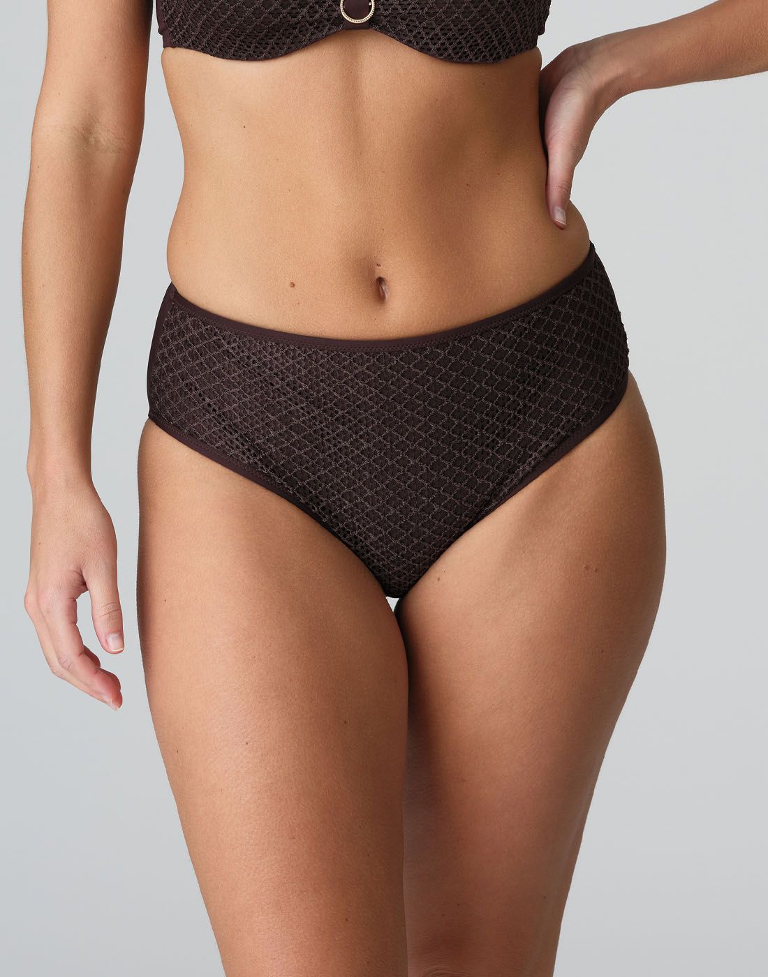 marie jo tomar high waist bikinitruse mørk brun2 marie jo tomar høy bikinitruse mørk brun