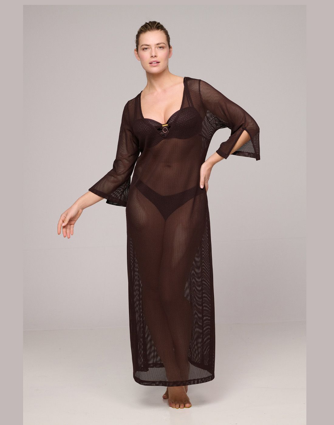 marie jo tomar strand kjole mørk brun