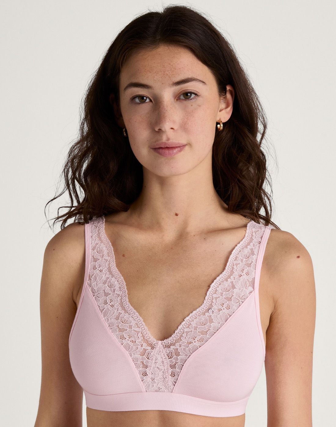 calida bh topp modal sense rosa med blonder