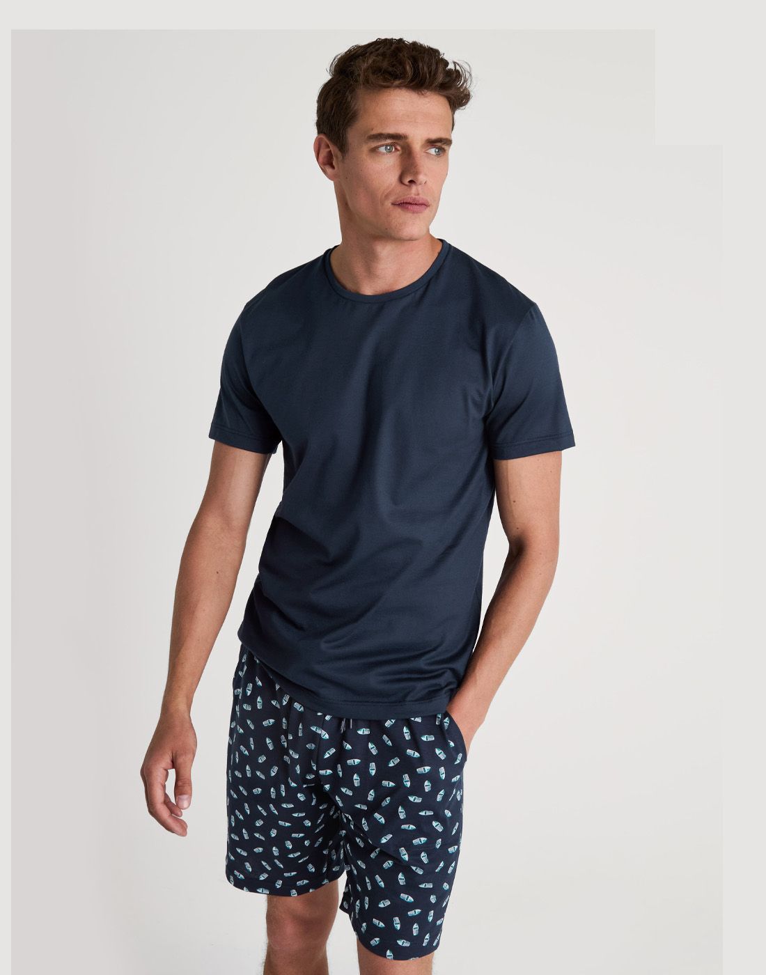 calida herre shorts blå mønster