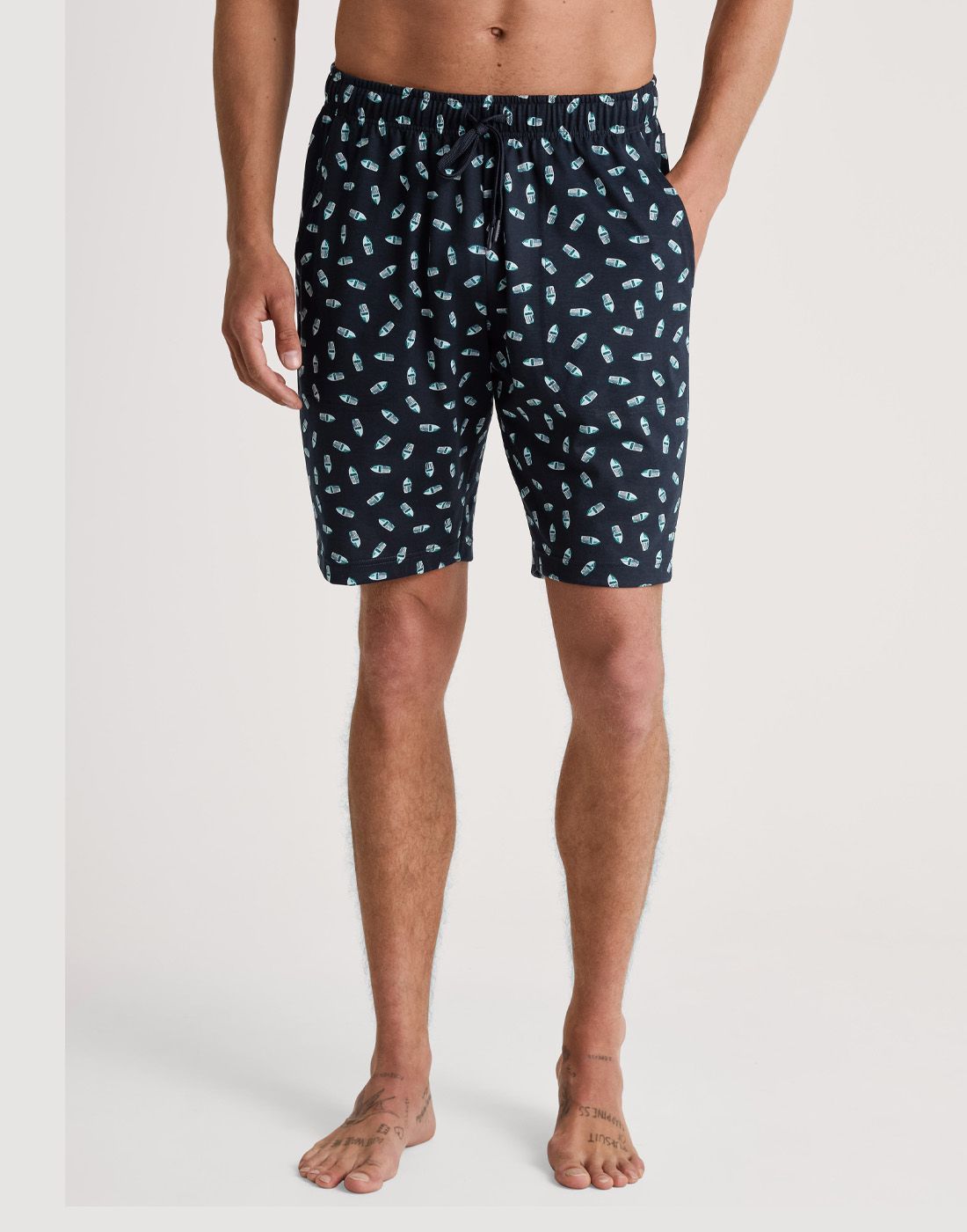 calida herre shorts blå mønster