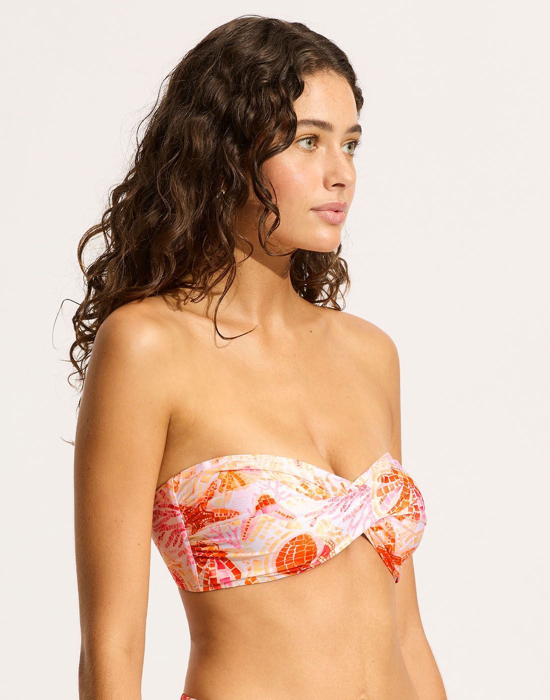 33261-214-white bikinitopp bandeau stroppløs hvit fersken2 seafolly la mer bikinitopp fersken white