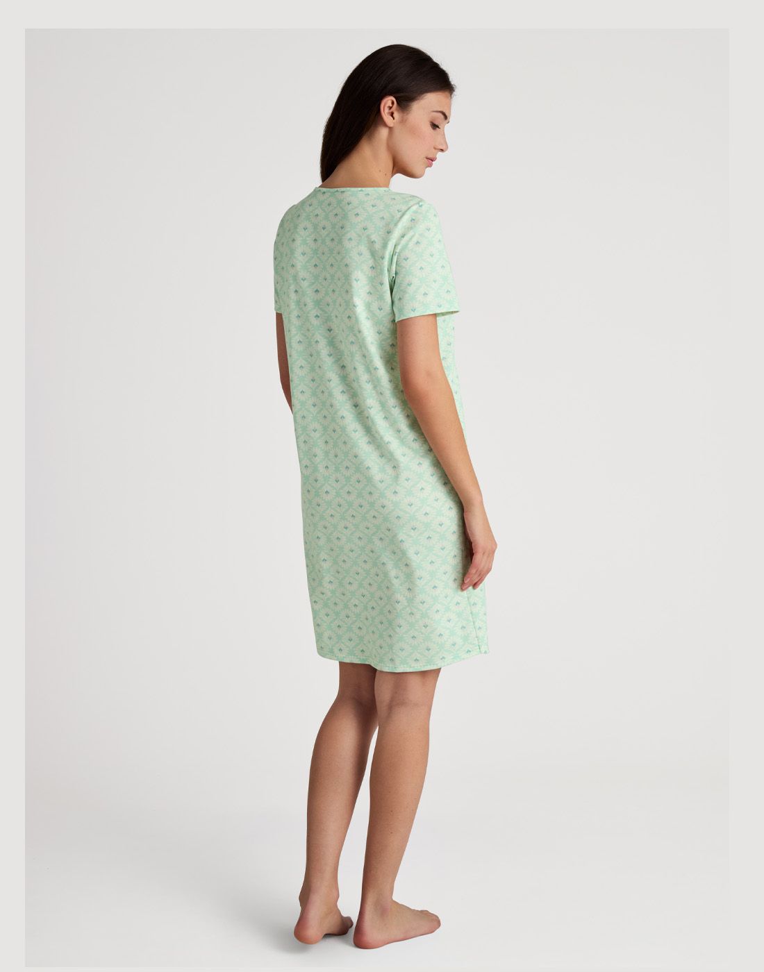 36054-603 calida nattkjole grønn mønster calida dame nattkjole grønn mønster