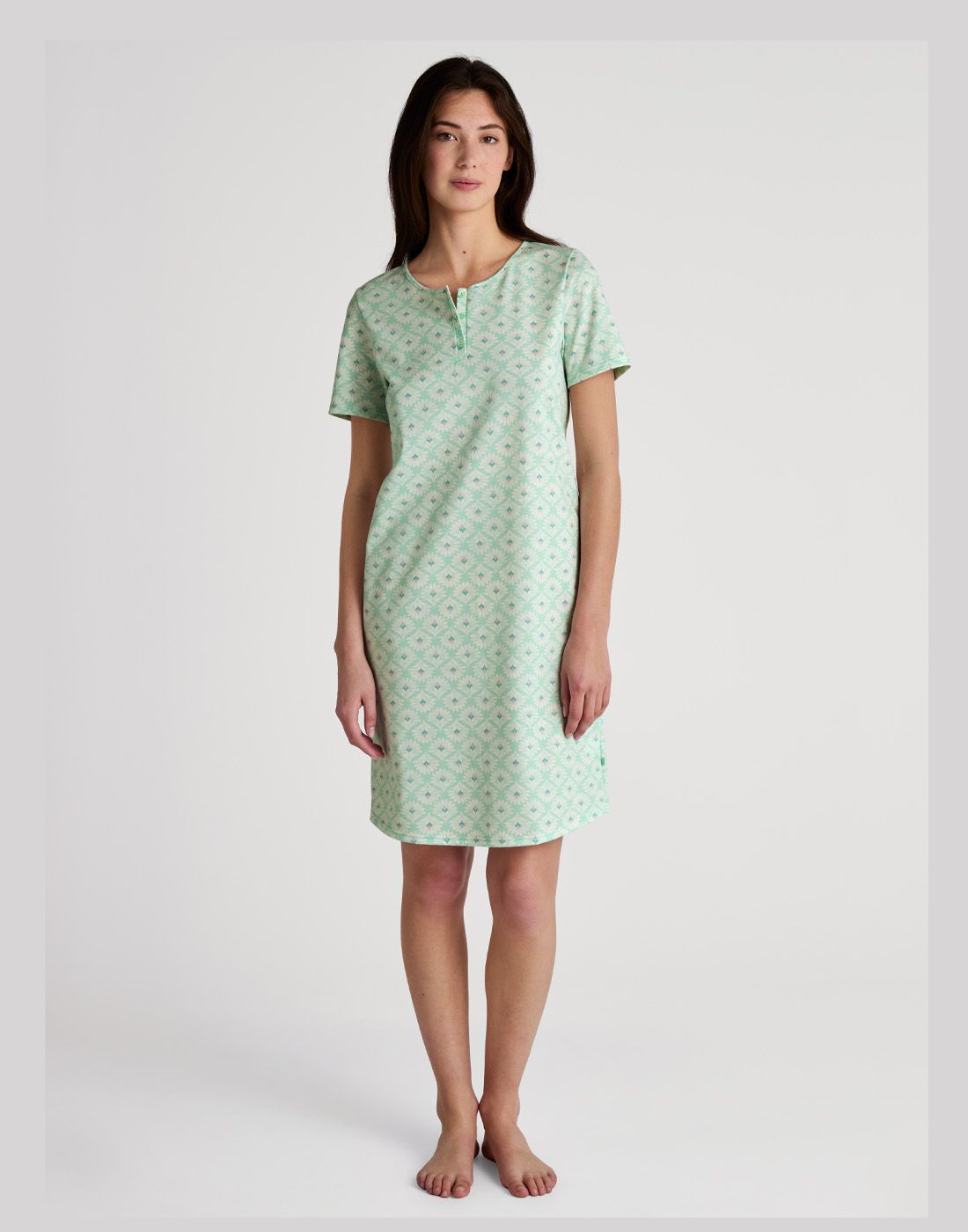 36054-603 calida nattkjole grønn mønster2 calida dame nattkjole grønn mønster