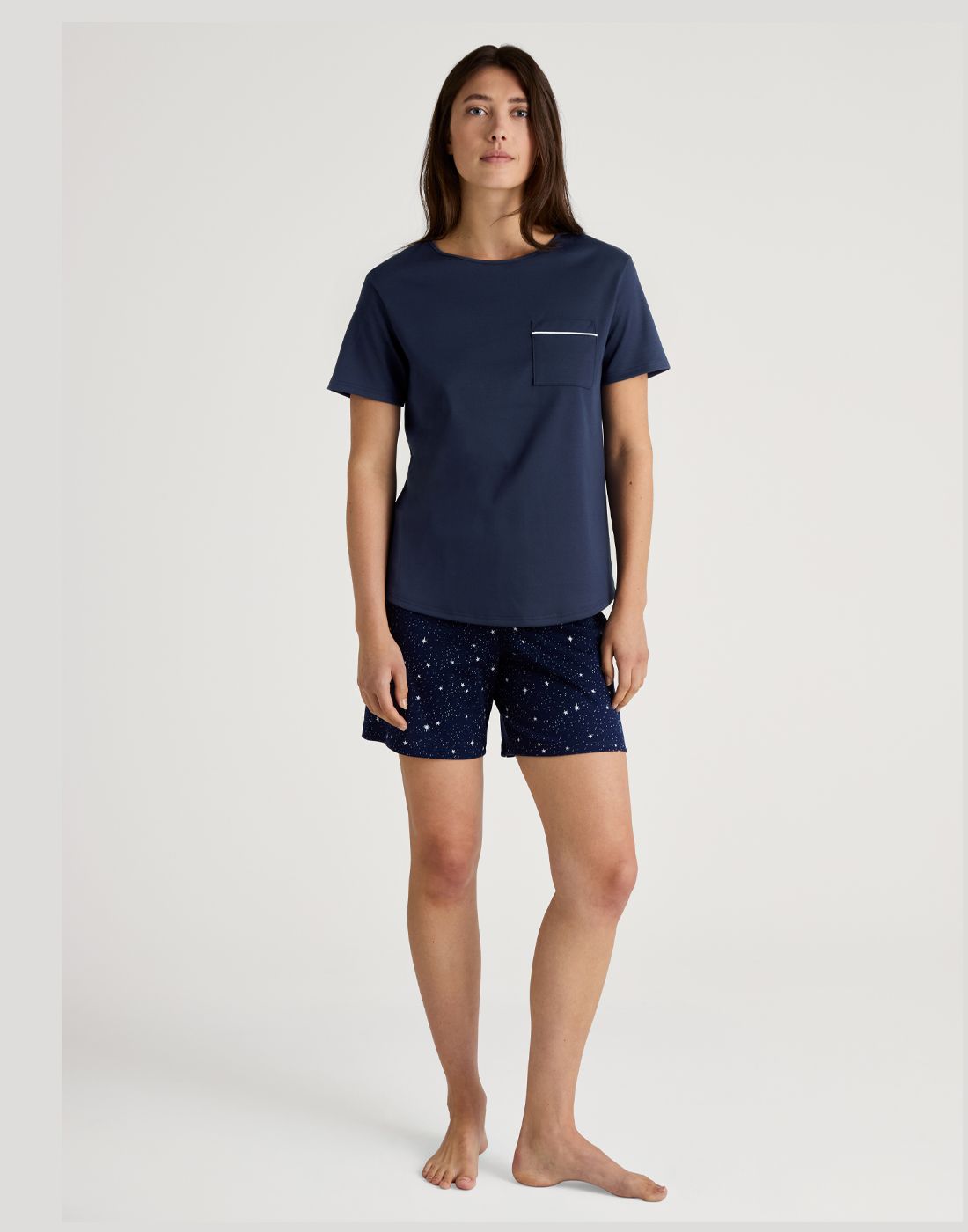 42038-488 calida kort pysjamas peacoat blue calida kort pysj peacoat blue nattøy