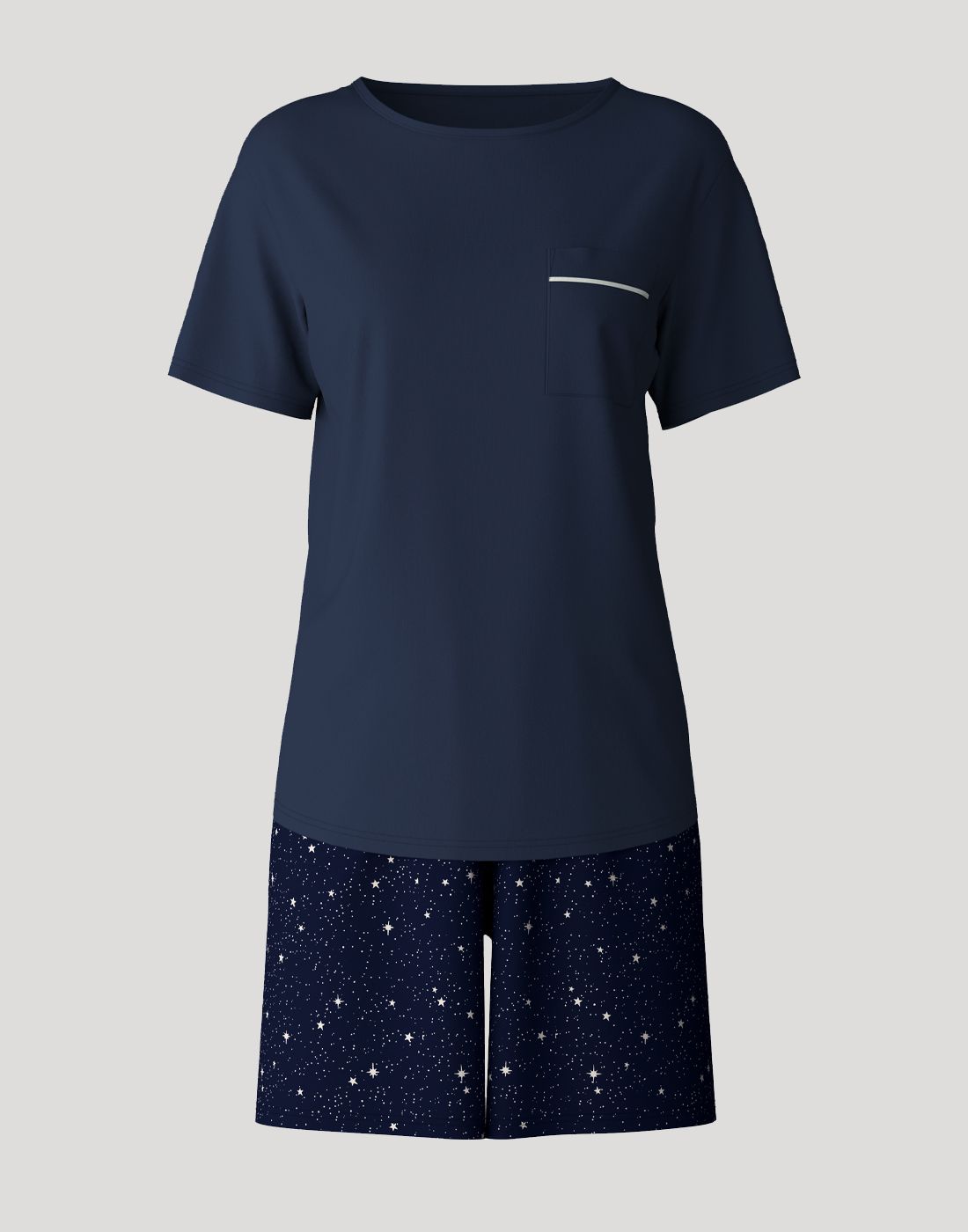 42038-488 calida kort pysjamas peacoat blue1 calida kort pysj peacoat blue nattøy