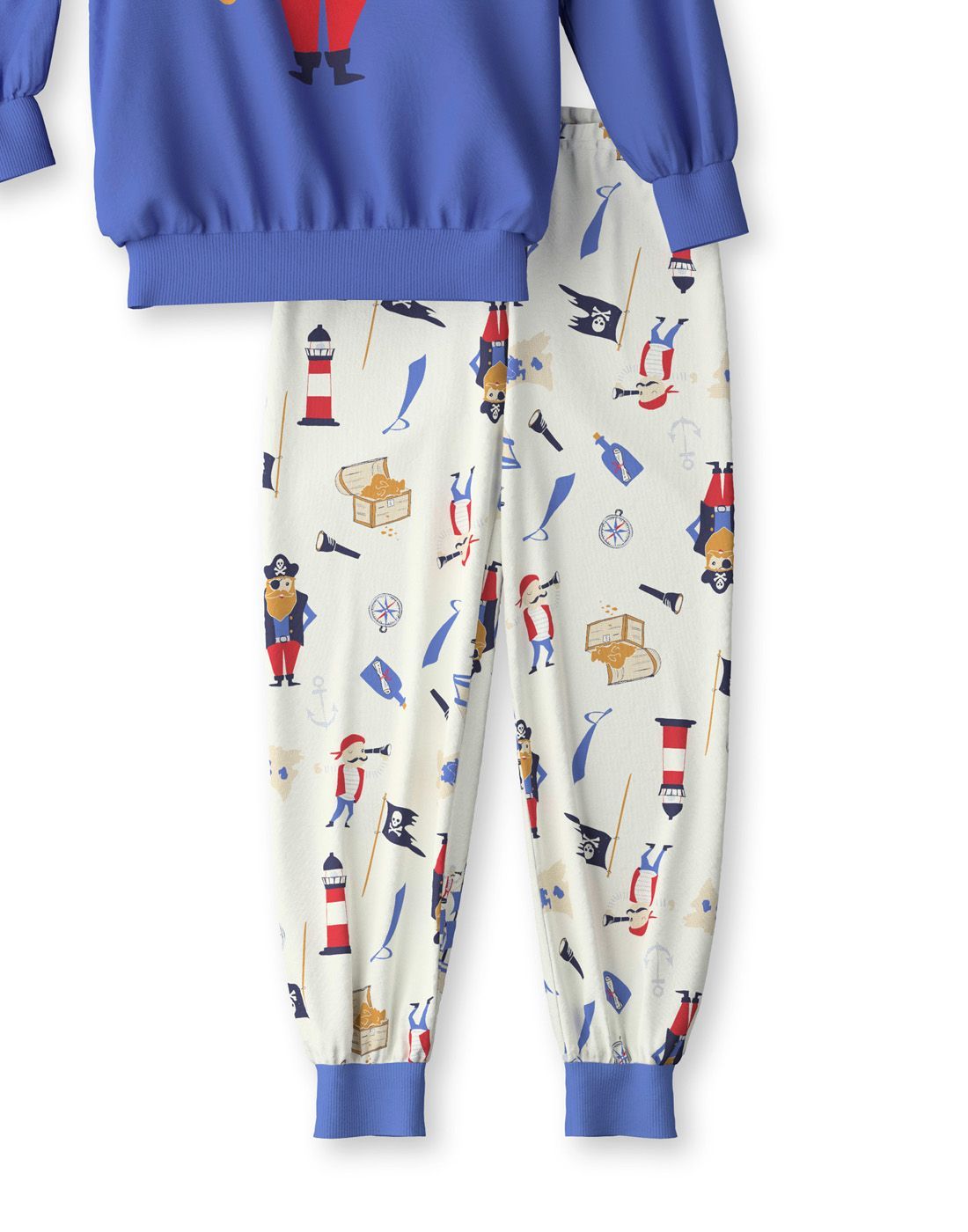 calida bomull pysj gutt blå sjørøver