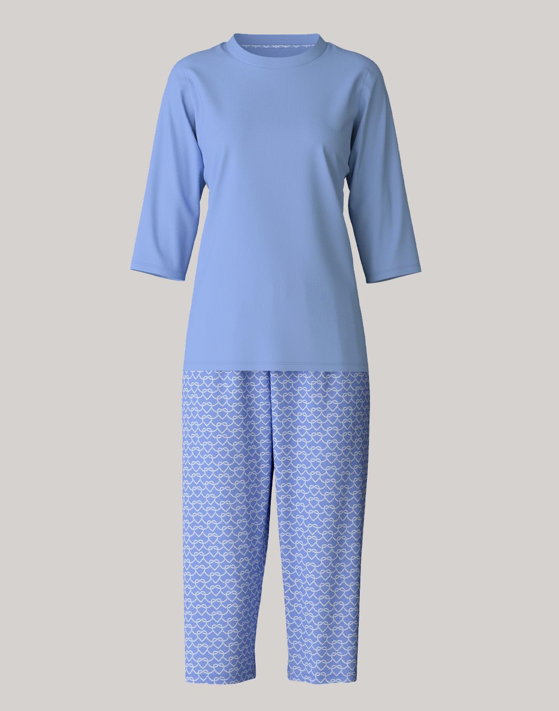 Calida daylight dreams pysj hydrengea blå 41257-2 calida pysj hydrangea blå