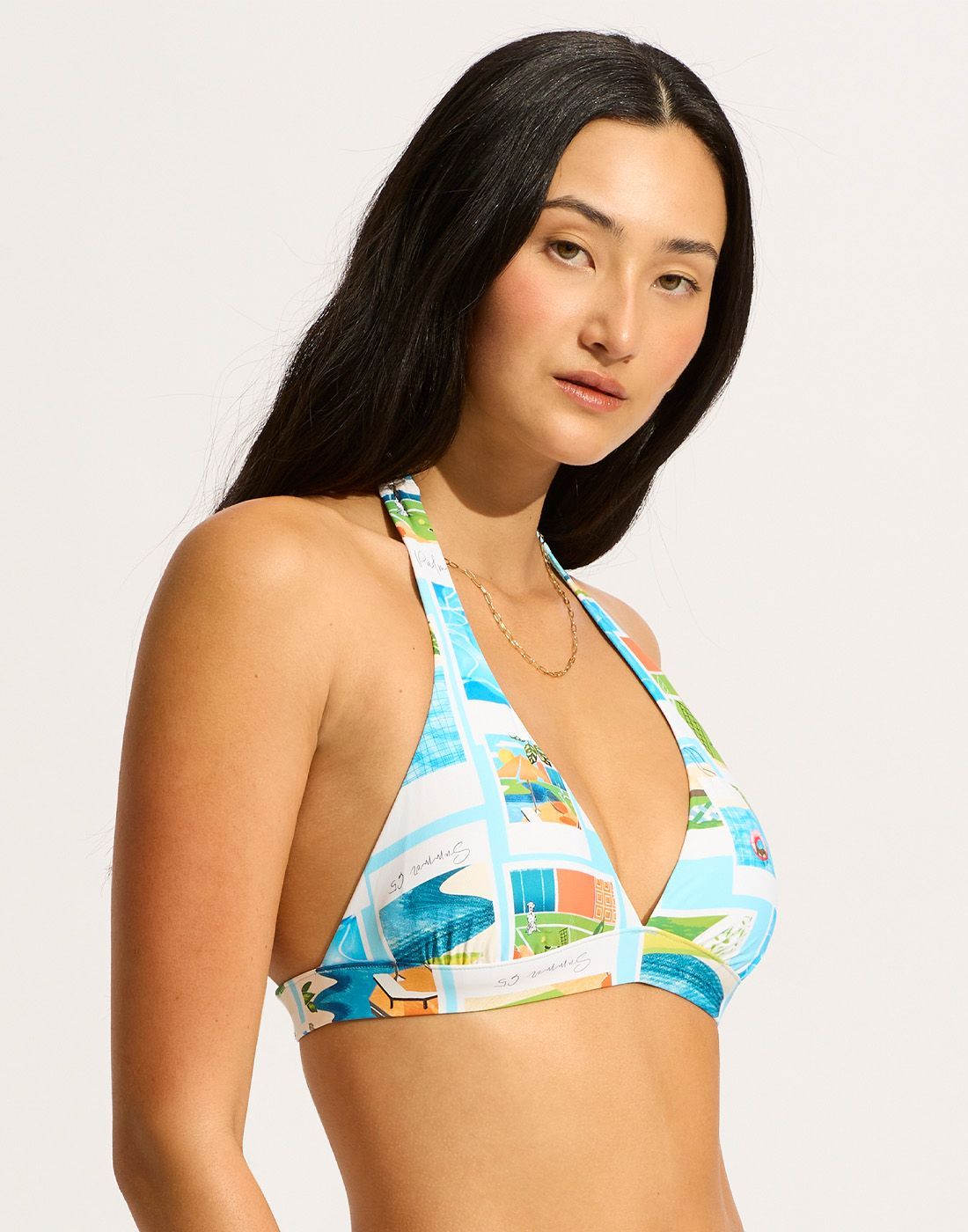 Seafolly Sunset 31514MF237 bikinitopp turquiose side