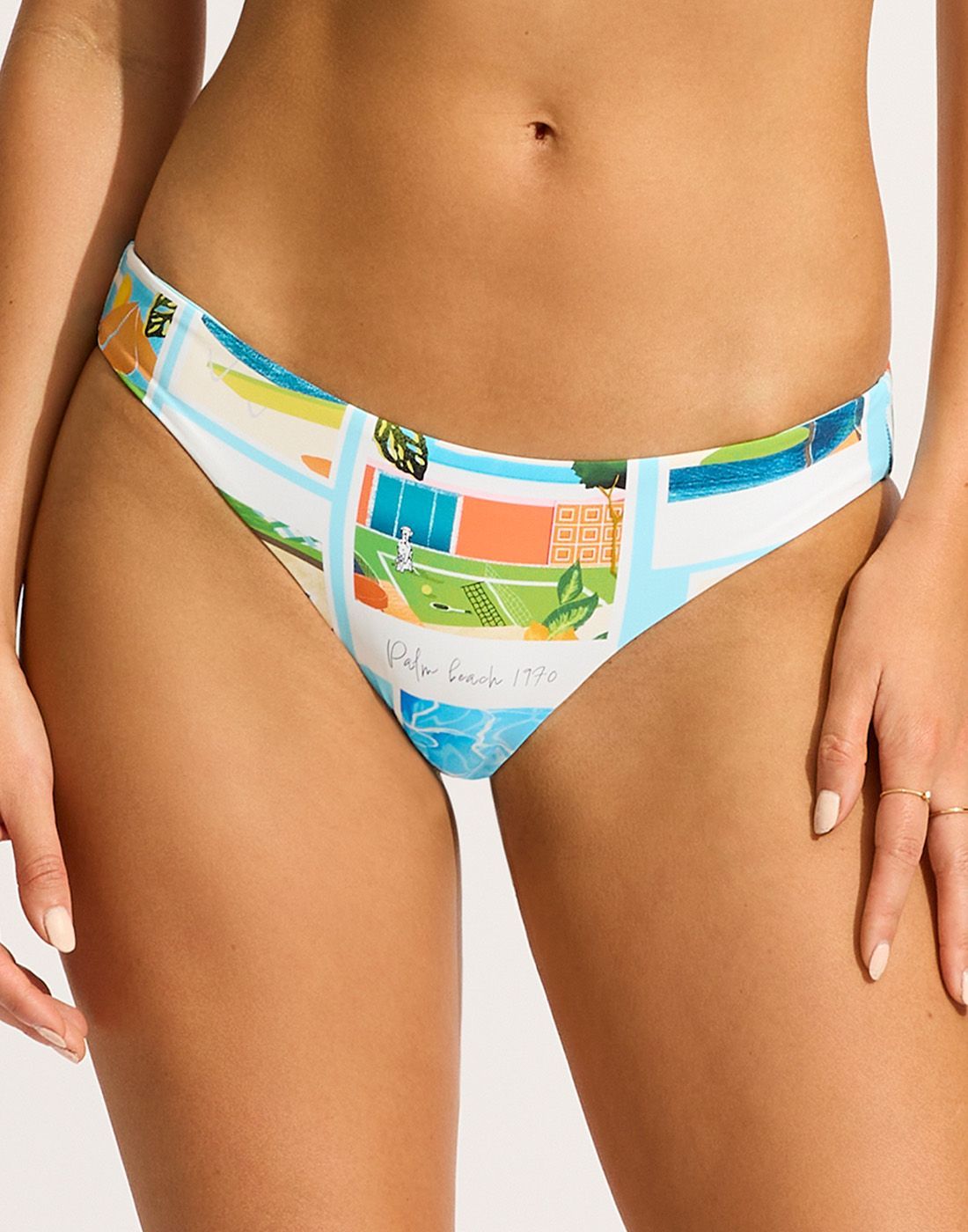 Seafolly sunset 40473-237 bikinitruse turquoise front Seafolly sunset 40473-237 bikinitruse turquoise