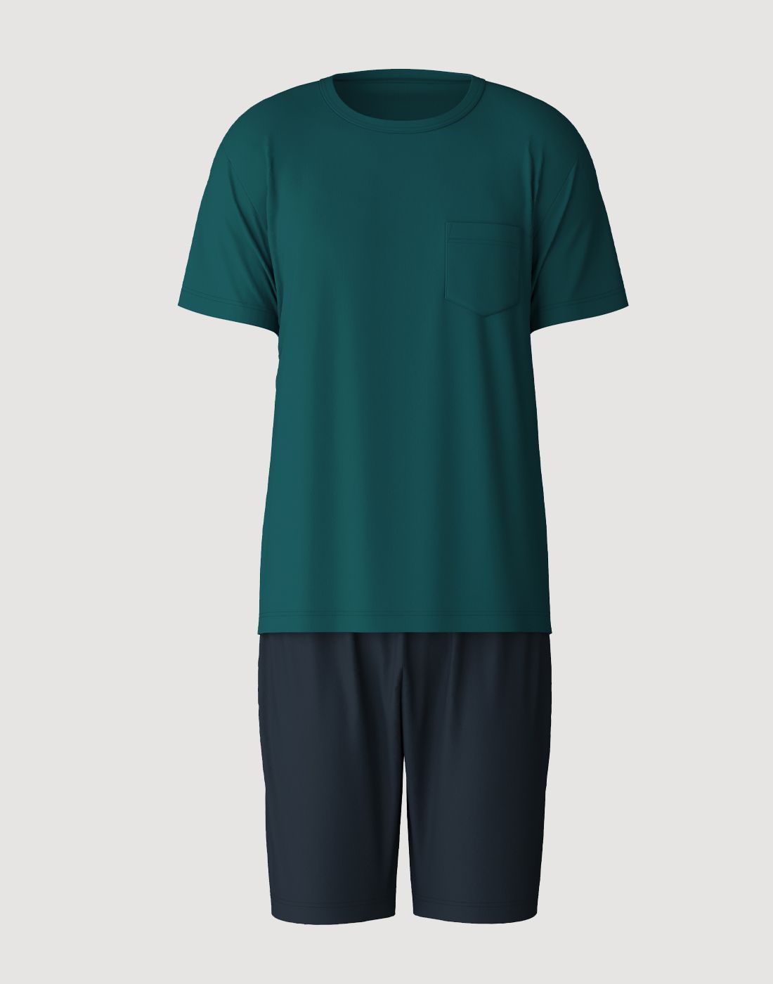 calida herre pysjamas shorts grønn blå2 calida herre kort pysjamas grønn blå