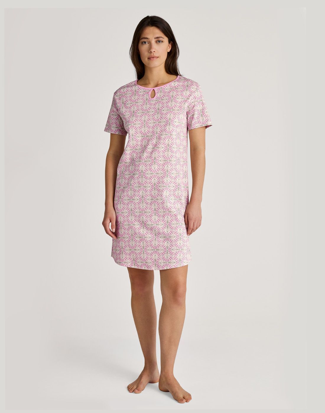 calida nattkjole med mønster i bomull