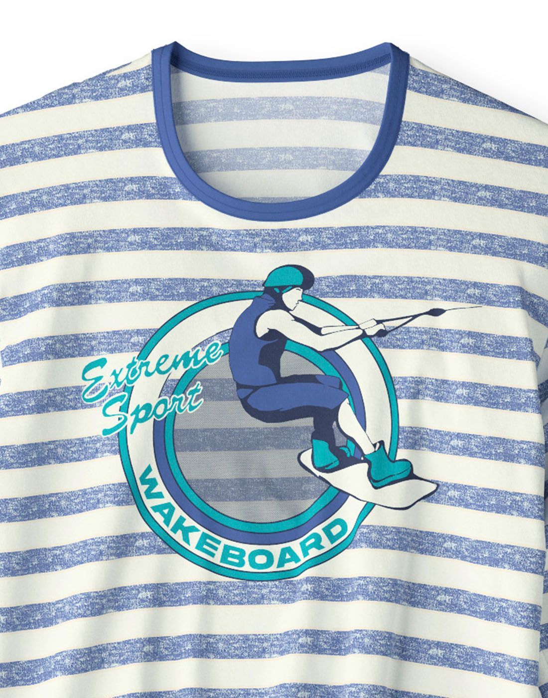 calida pysjamas barn gutt blå calida pysjamas bomull stripete blå