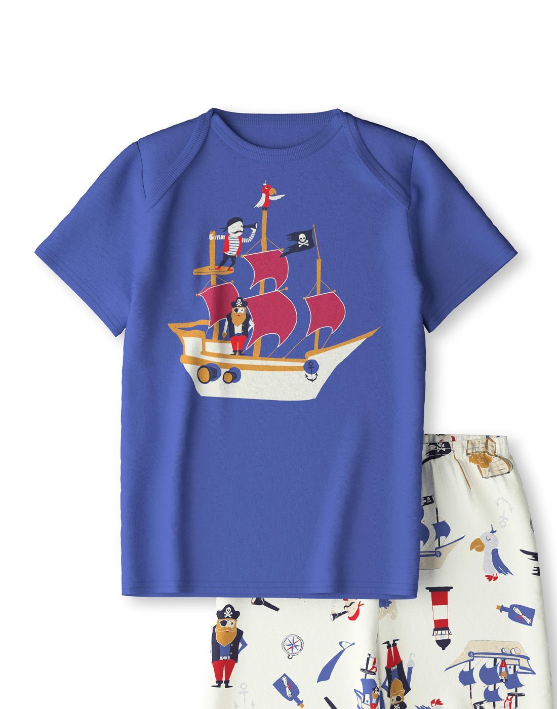 calida pysjasmas barn blå sjørøver calida barn kort pysj blå sjørøver