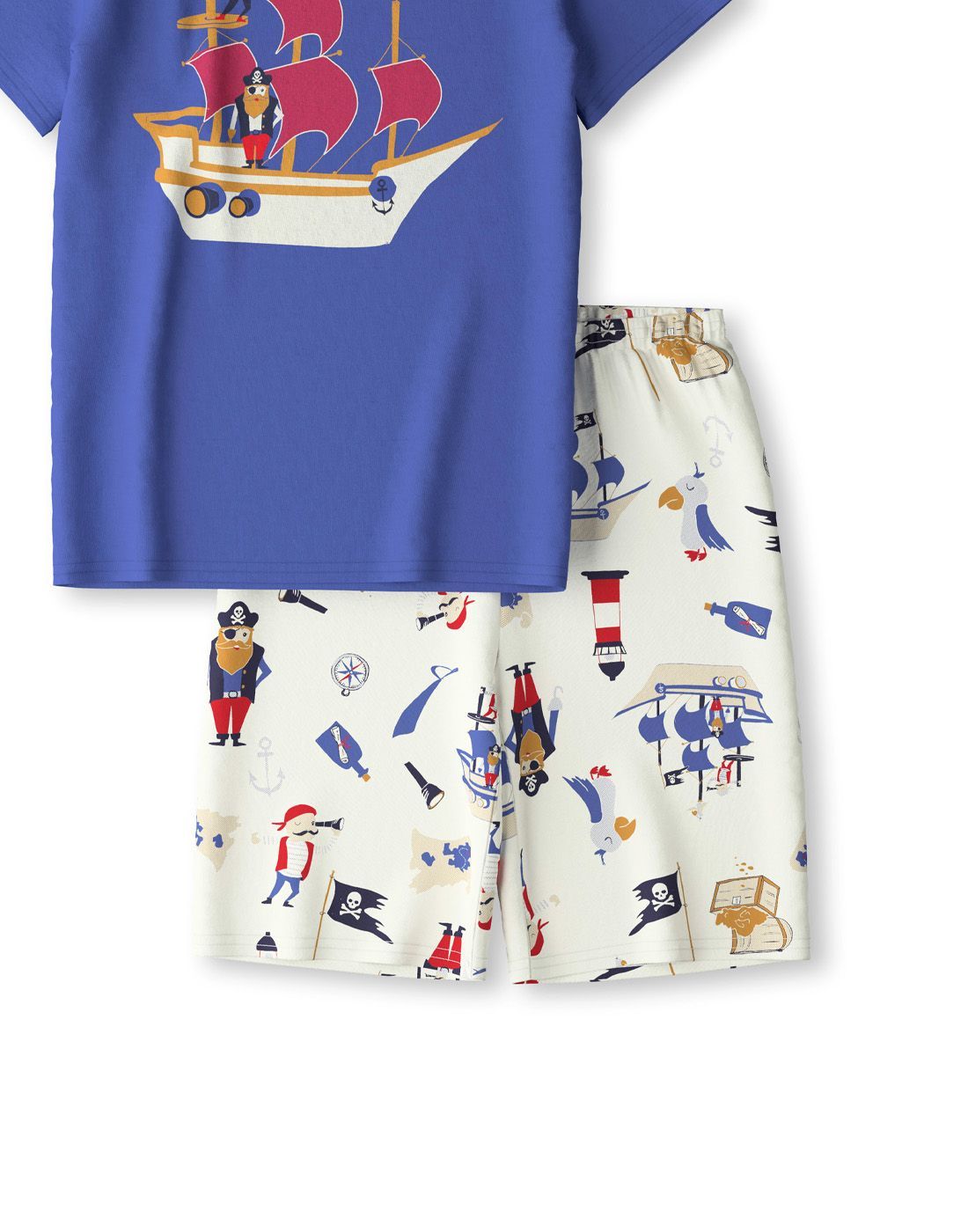 calida pysjasmas barn blå sjørøver1 calida barn kort pysj blå sjørøver