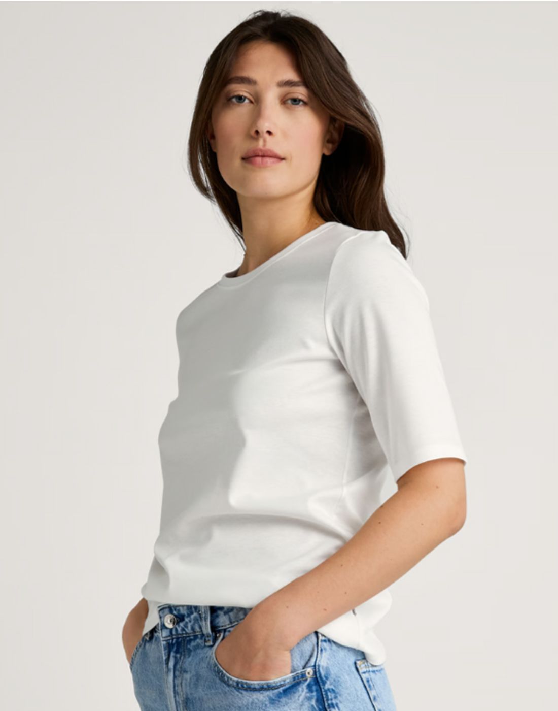 calida t-skjorte hvit star white T-skjorte calida hvit star white bomull