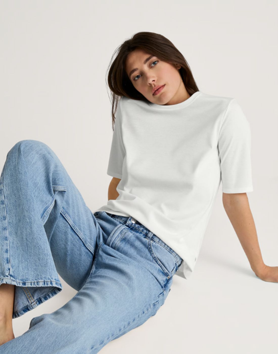 calida t-skjorte hvit star white2 T-skjorte calida hvit star white bomull