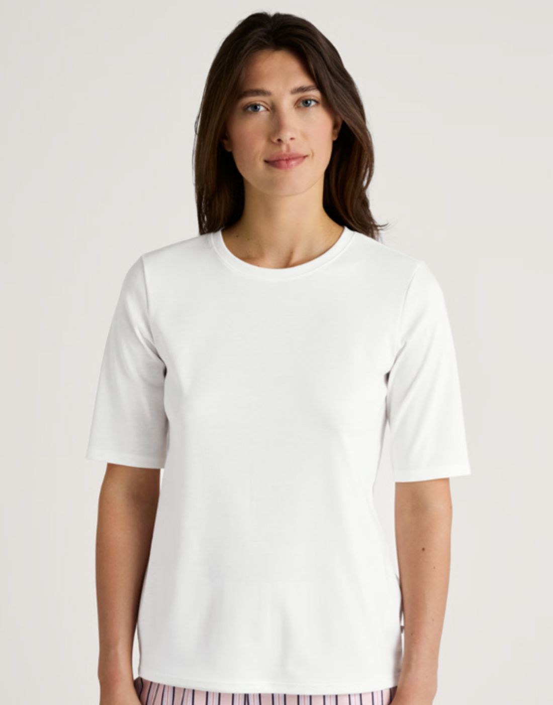 calida t-skjorte hvit star white3 T-skjorte calida hvit star white bomull