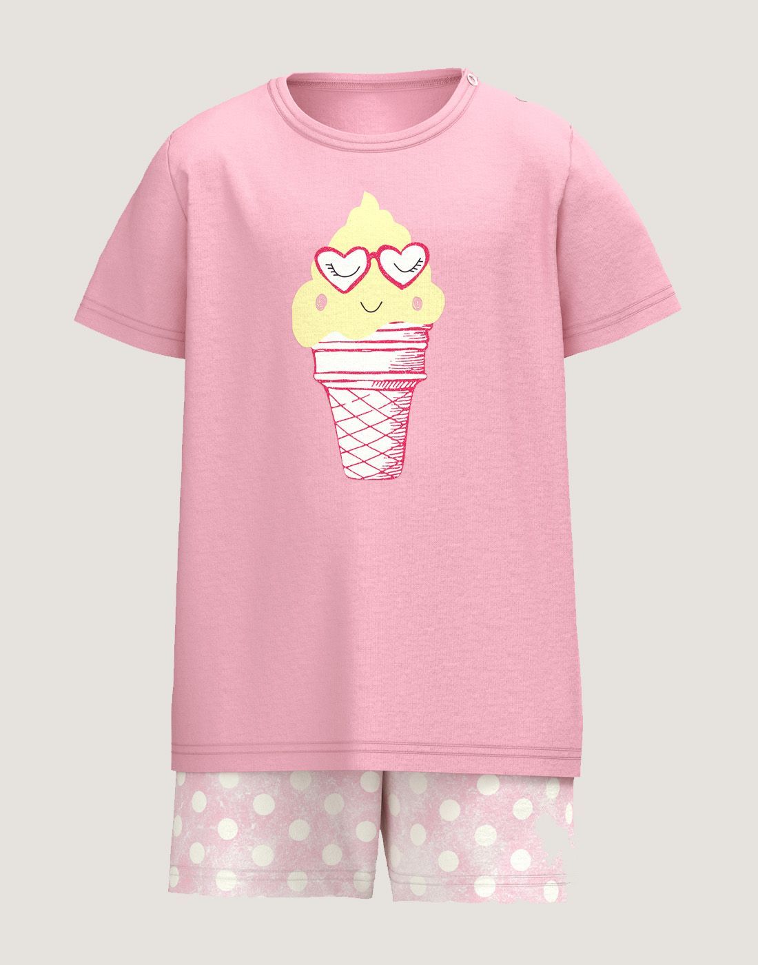 calida toddler kort pysjamas rosa3 calida barn pysj rosa bomull