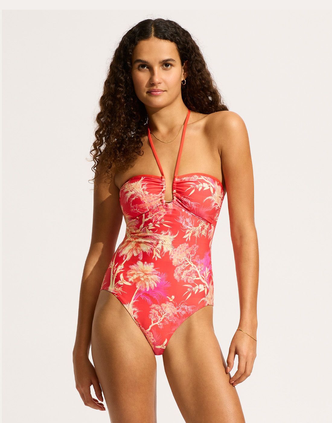 seafolly marbella badedrakt flame rød