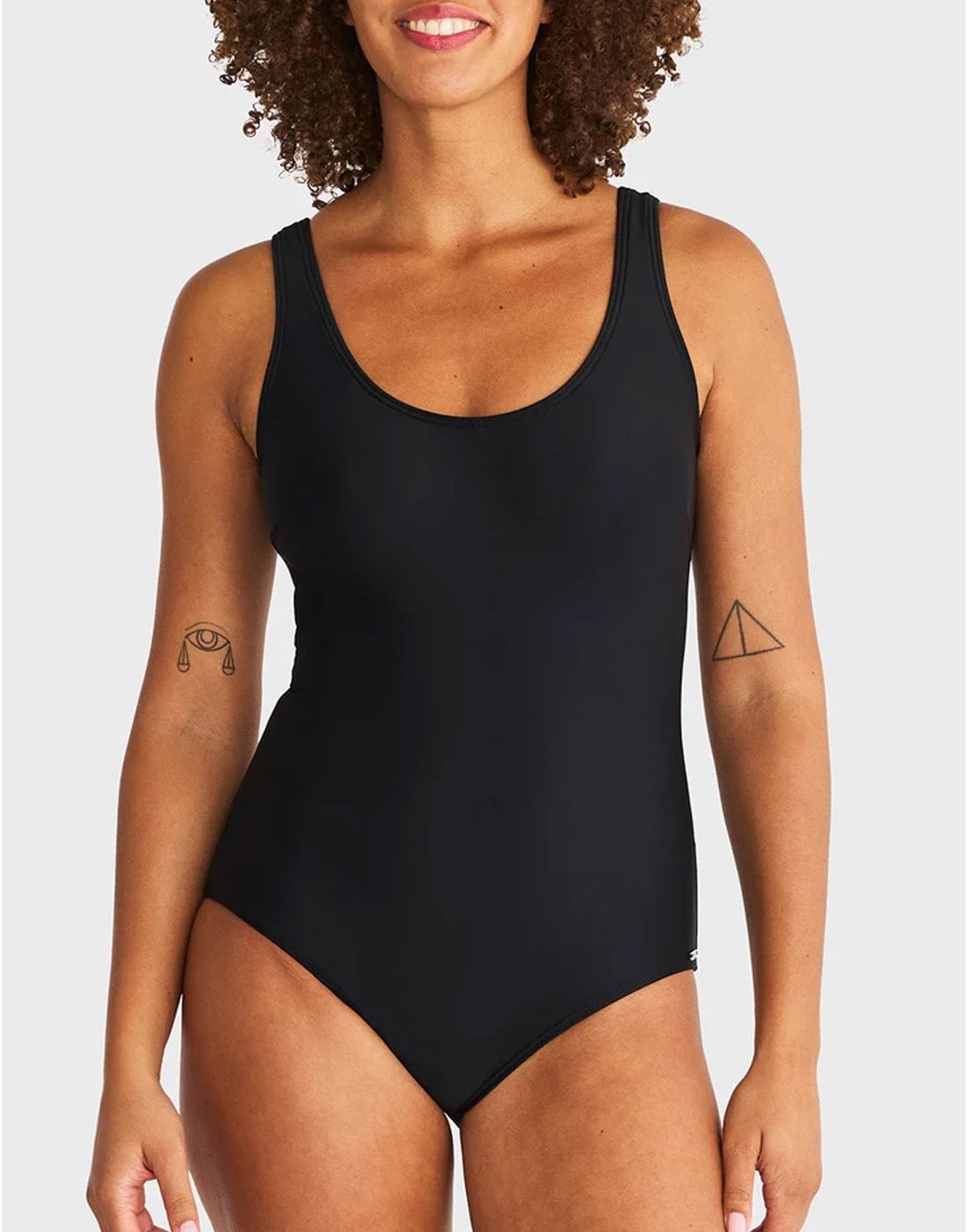 Abecita by swegmark rimini badedrakt svart front Abecita by swegmark rimini badedrakt svart