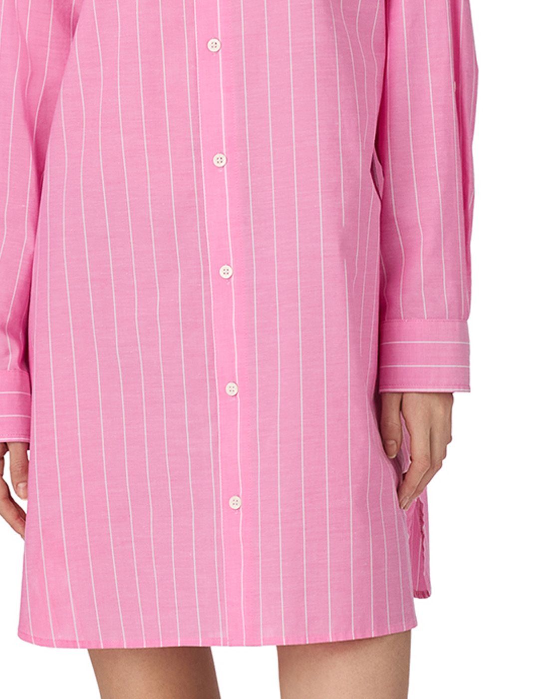 Nattkjole i pink stripe fra ralph lauren