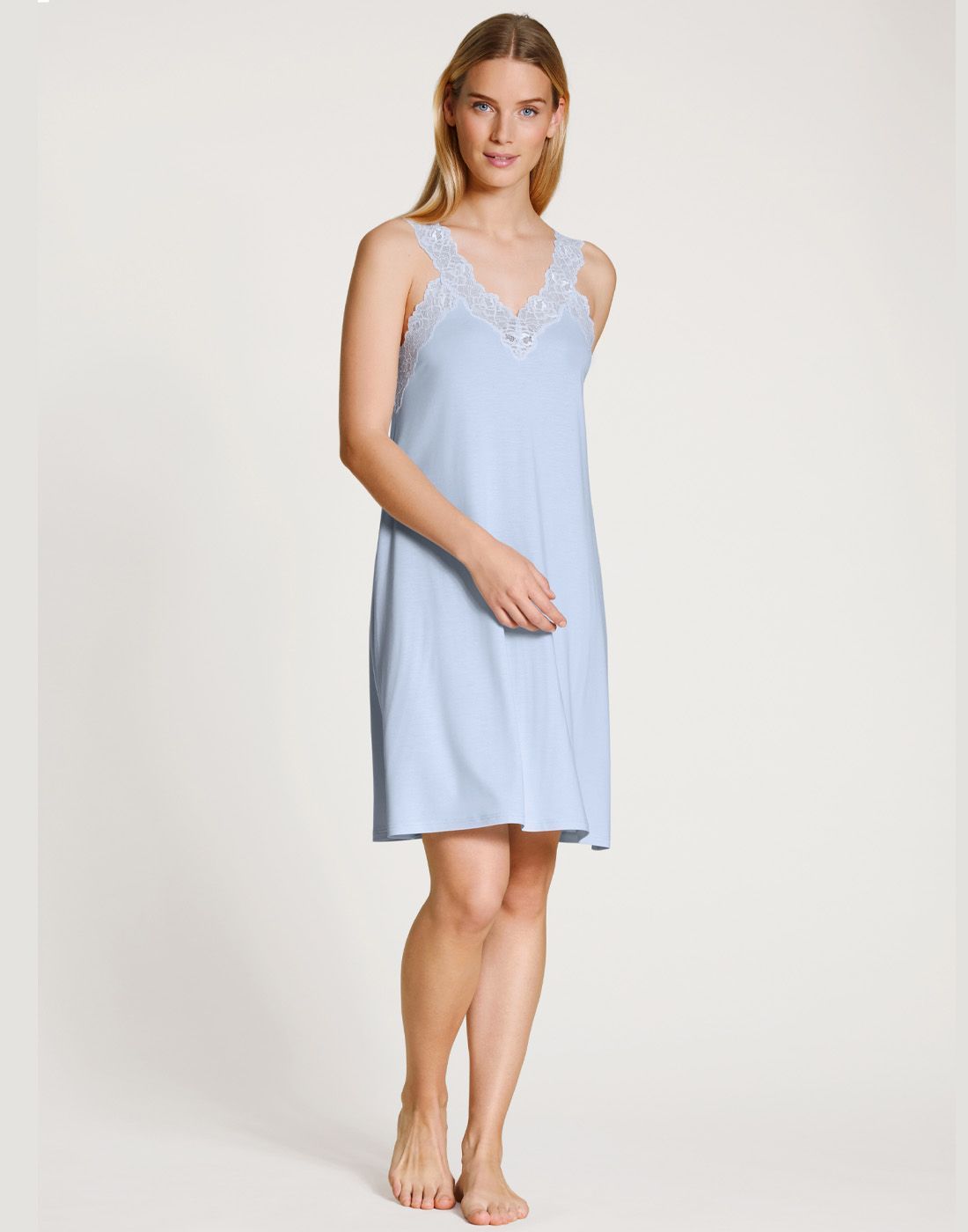 calida elegant dreams nattkjole blonder harmony blue lyseblå