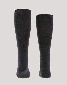 falke comfort wool knestrømpe ull svart