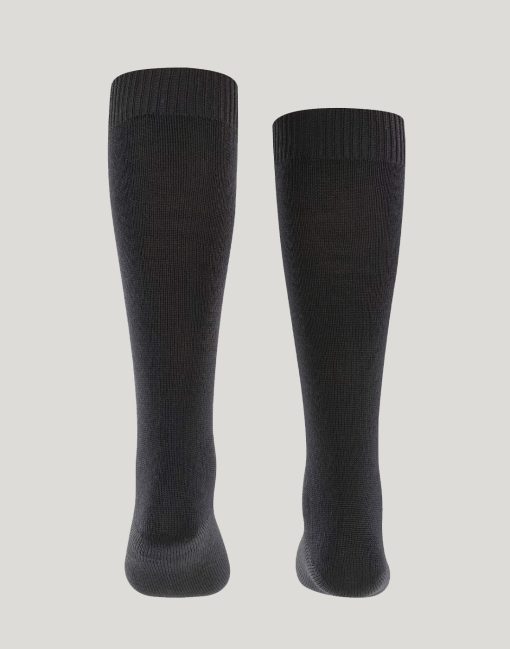 falke comfort wool knestrømpe ull svart