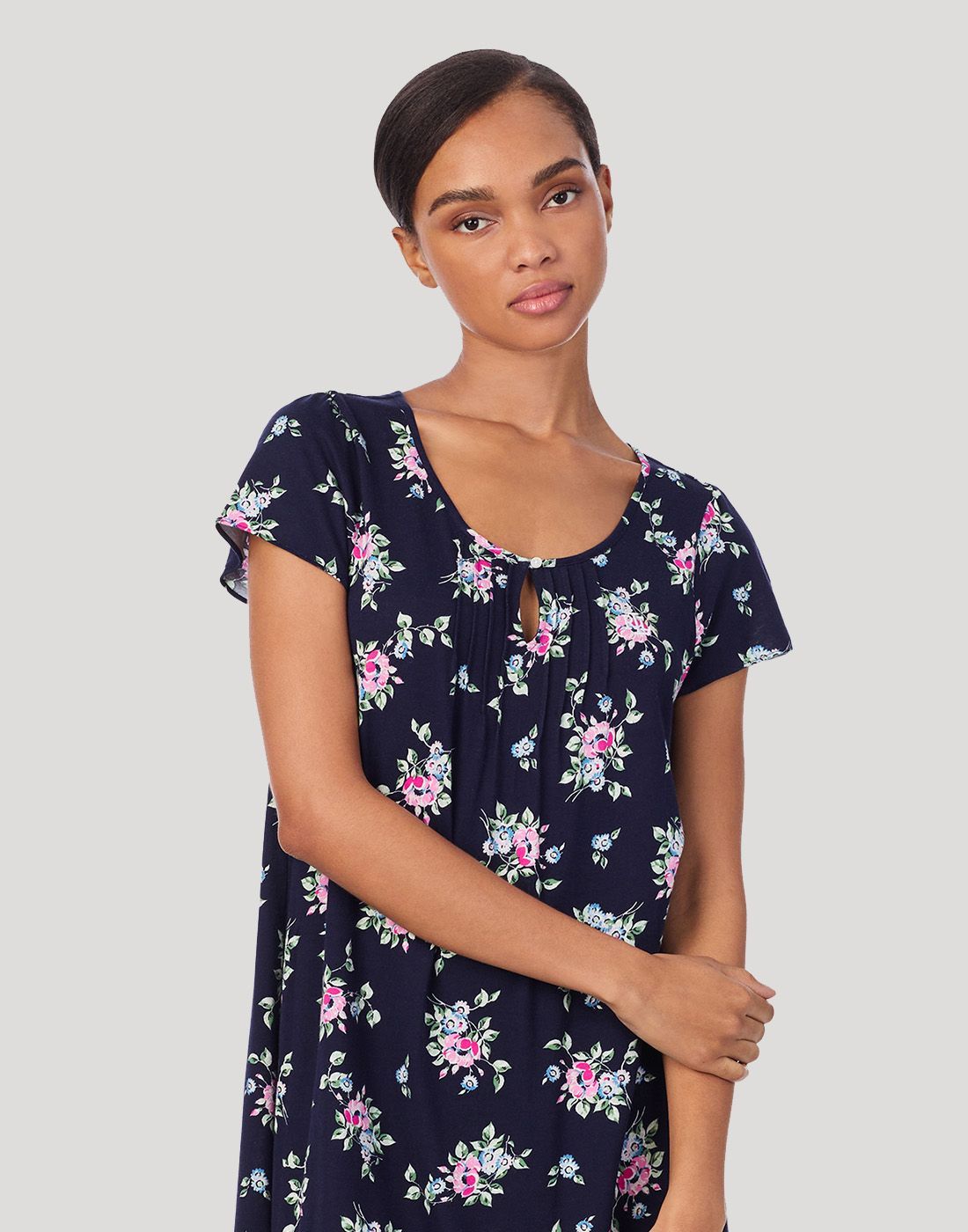 ralph lauren navy print nattkjole mønster