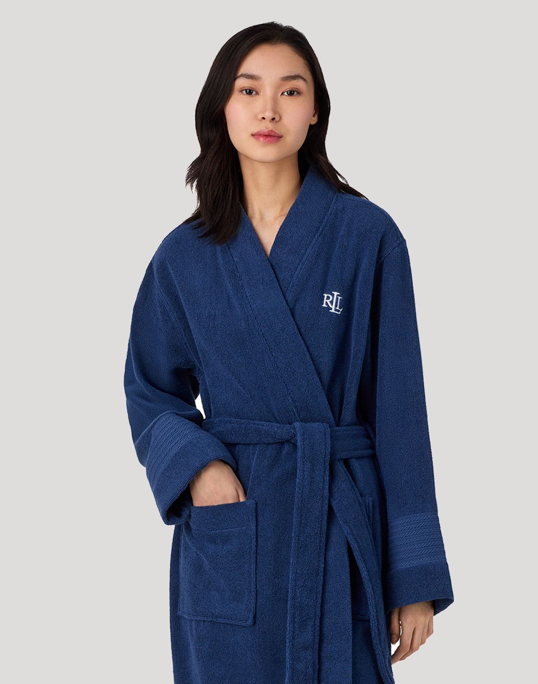 ralph lauren morgenkåpe navy