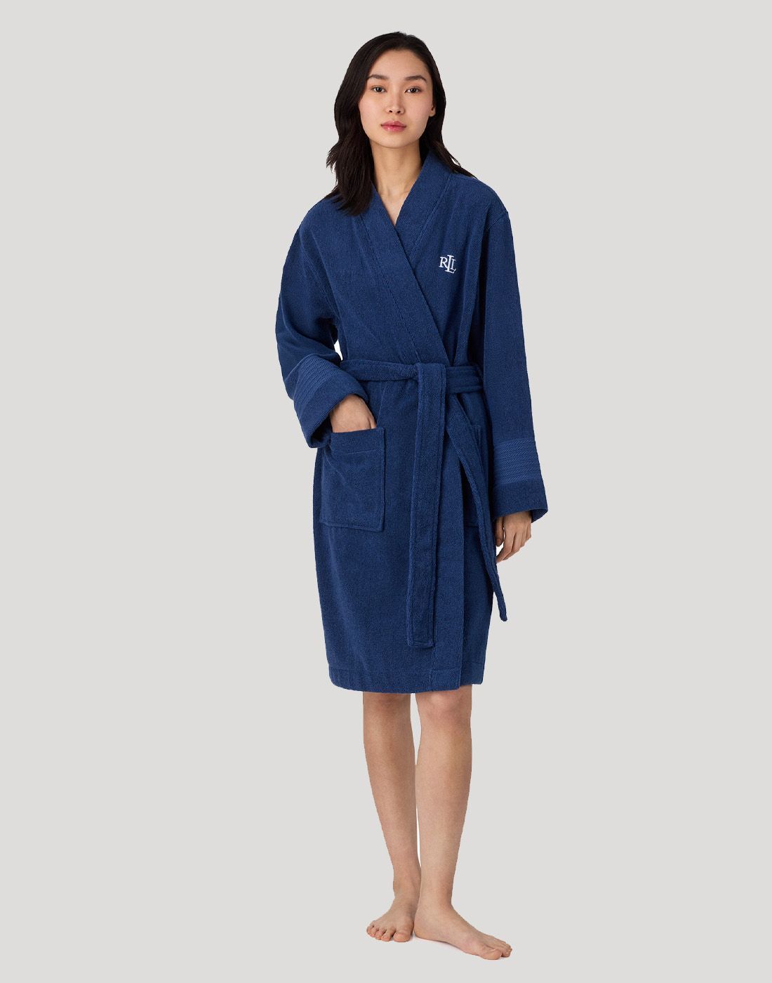 ralph lauren morgenkåpe navy