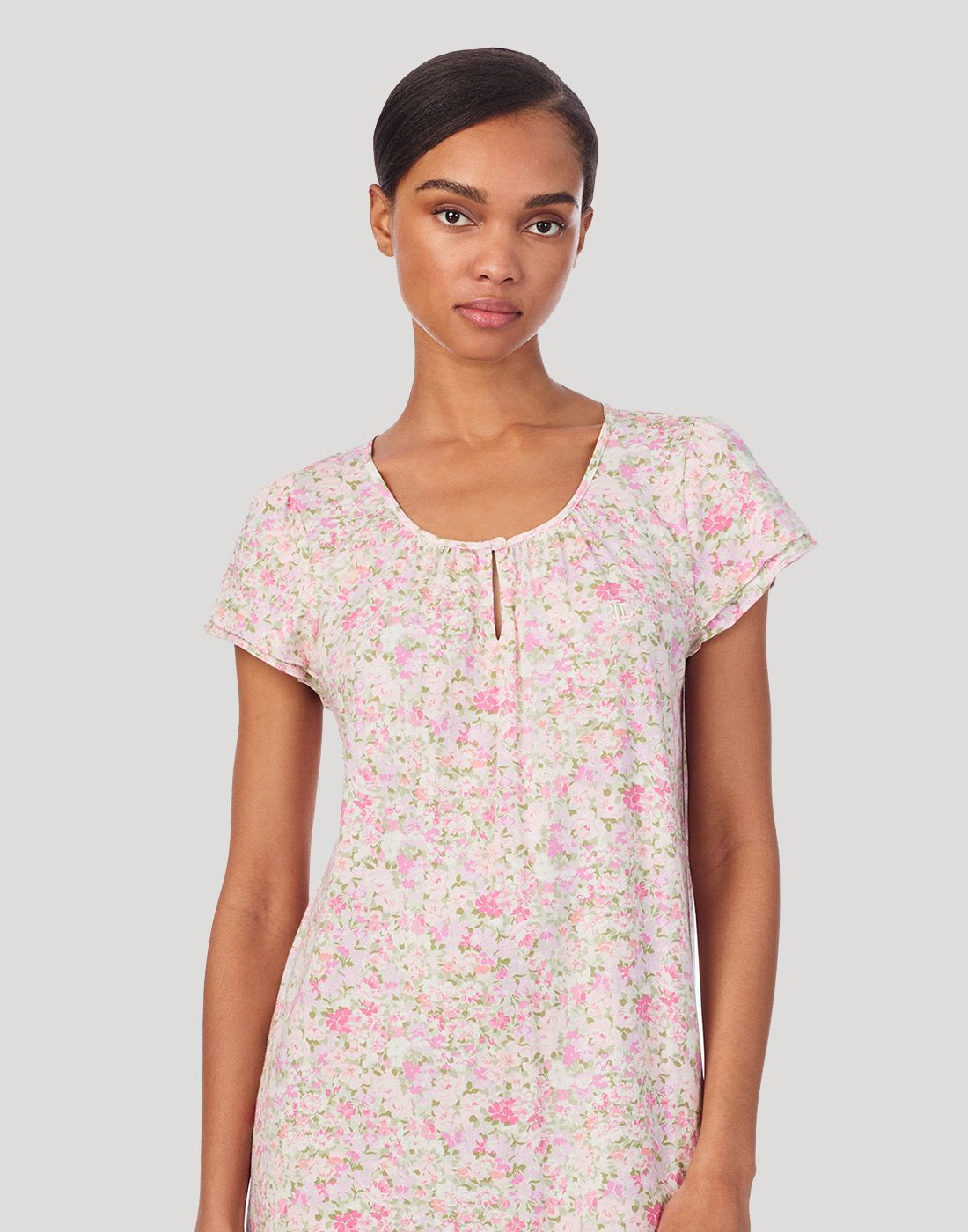 ralph lauren nattkjole med rosa blomster mønster